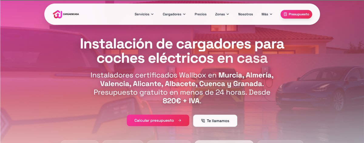 Captura de la web de CargaEnCasa