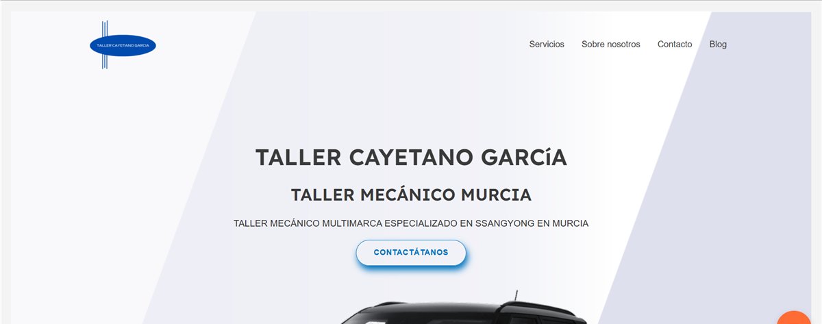 Captura de la web de Taller Cayetano García